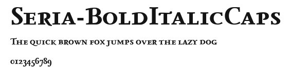 Seria-BoldItalicCaps Preview
