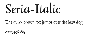 Seria-Italic Preview