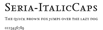 Seria-ItalicCaps Preview