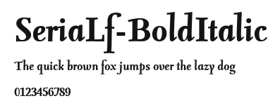 SeriaLf-BoldItalic Preview
