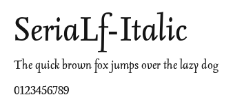 SeriaLf-Italic Preview