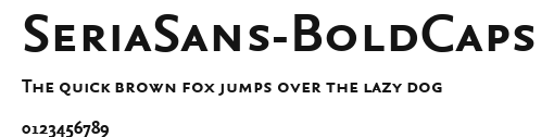SeriaSans-BoldCaps Preview