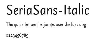 SeriaSans-Italic Preview