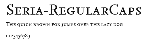 Seria-RegularCaps Preview