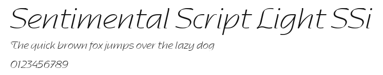 Sentimental Script Light SSi Preview