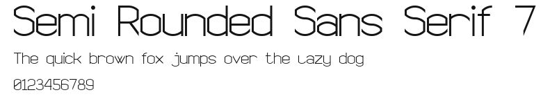 Semi Rounded Sans Serif 7 Preview