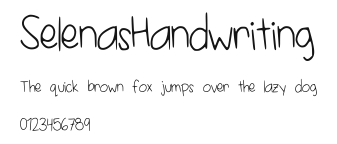 SelenasHandwriting Preview