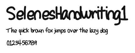 SelenesHandwriting1 Preview