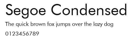 Segoe Condensed Preview