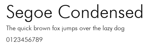 Segoe Condensed Preview