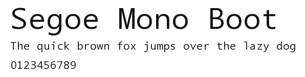 Segoe Mono Boot Preview