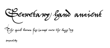 Secretary hand ancient Preview