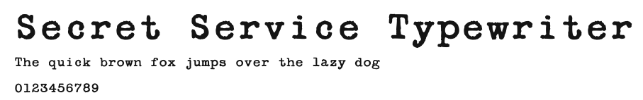 Secret Service Typewriter Preview