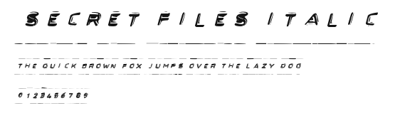 Secret Files Italic Preview