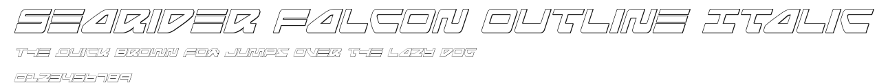Searider Falcon Outline Italic Preview