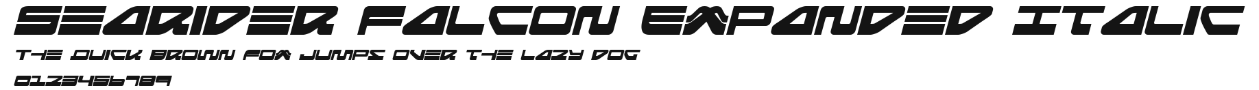 Searider Falcon Expanded Italic Preview