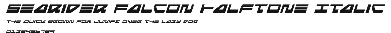 Searider Falcon Halftone Italic Preview