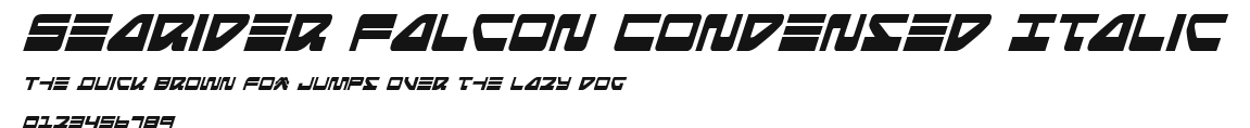 Searider Falcon Condensed Italic Preview