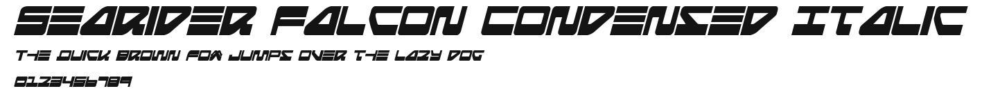 Searider Falcon Condensed Italic Preview