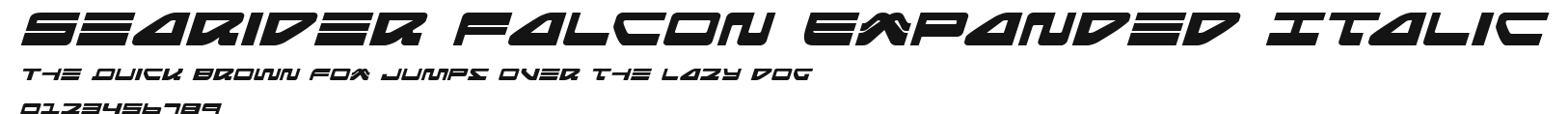 Searider Falcon Expanded Italic Preview