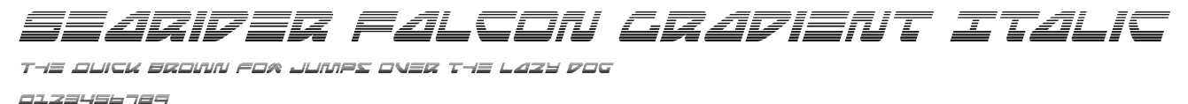 Searider Falcon Gradient Italic Preview