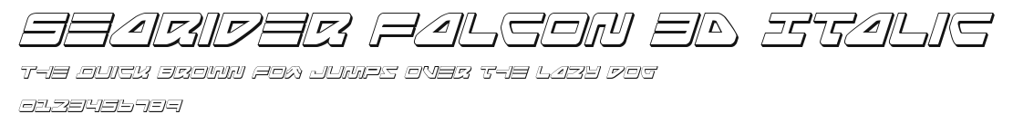Searider Falcon 3D Italic Preview