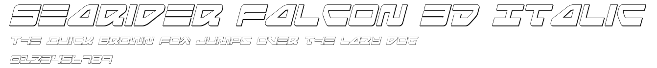 Searider Falcon 3D Italic Preview