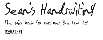 Sean's Handrwiting Preview