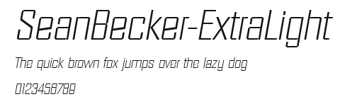 SeanBecker-ExtraLight Preview
