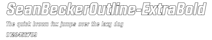 SeanBeckerOutline-ExtraBold Preview