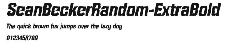 SeanBeckerRandom-ExtraBold Preview
