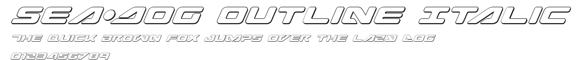 Sea-Dog Outline Italic Preview