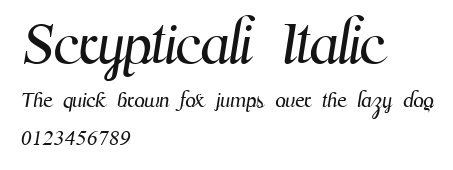 Scrypticali Italic Preview
