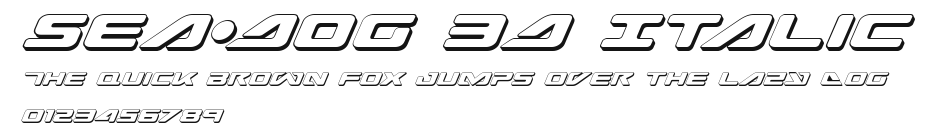 Sea-Dog 3D Italic Preview