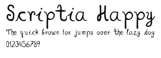Scriptia Happy Preview