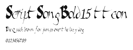 ScriptSongBold15 ttcon Preview