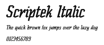 Scriptek Italic Preview