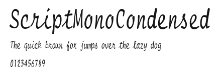 ScriptMonoCondensed Preview