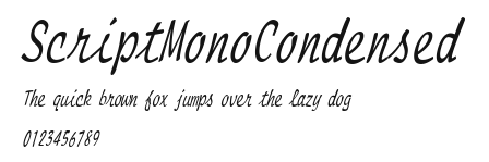 ScriptMonoCondensed Preview