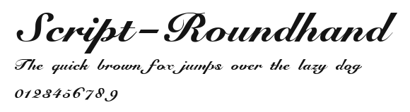 Script-Roundhand Preview