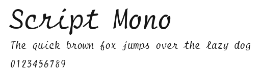 Script Mono Preview