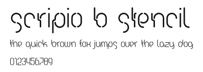 Scripio B Stencil Preview