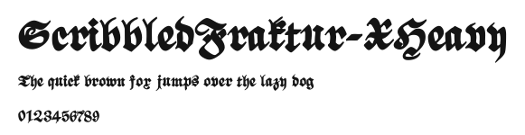 ScribbledFraktur-XHeavy Preview