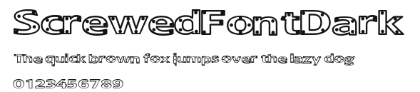 ScrewedFontDark Preview