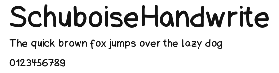 SchuboiseHandwrite Preview