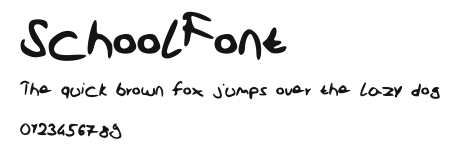 SchoolFont Preview