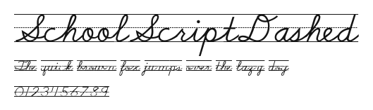 SchoolScriptDashed Preview