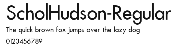 ScholHudson-Regular Preview