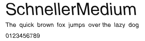 SchnellerMedium Preview