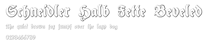 Schneidler Halb Fette Beveled Preview